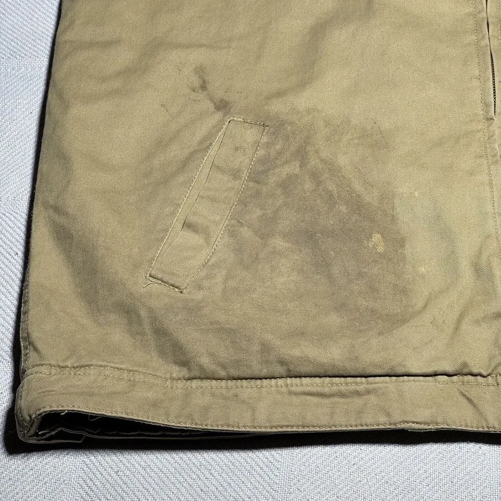 Vintage Y2K Steve & Barry's Corduroy Collar Brown Tan‎ Workwear Jacket Men's XL